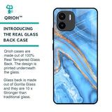Vibrant Blue Marble Glass Case for Redmi A1