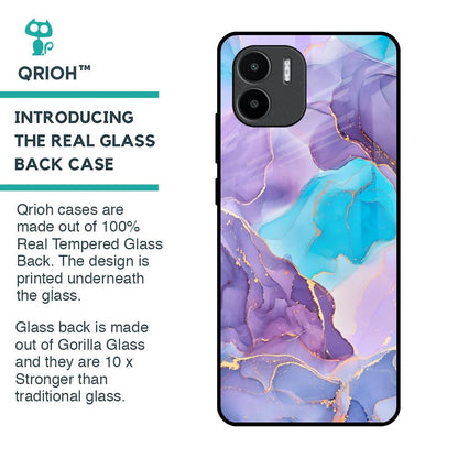 Alcohol ink Marble Glass Case for Redmi A1