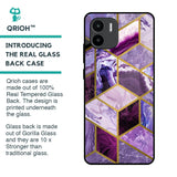 Purple Rhombus Marble Glass Case for Redmi A1