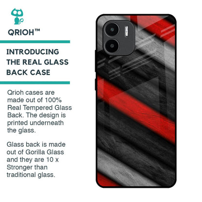 Soft Wooden Texture Glass Case for Redmi A1