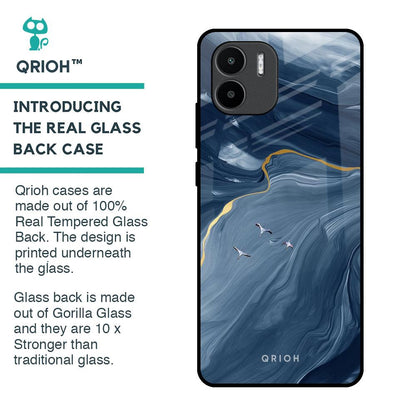 Deep Ocean Marble Glass Case for Redmi A1