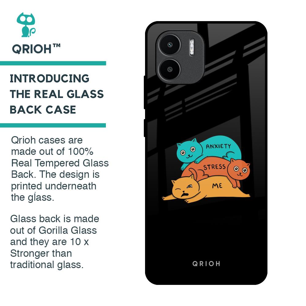 Anxiety Stress Glass Case for Redmi A1