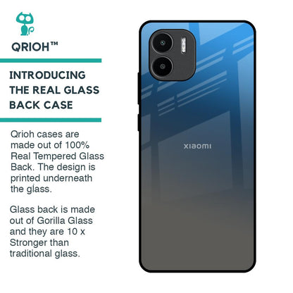 Blue Grey Ombre Glass Case for Redmi A1