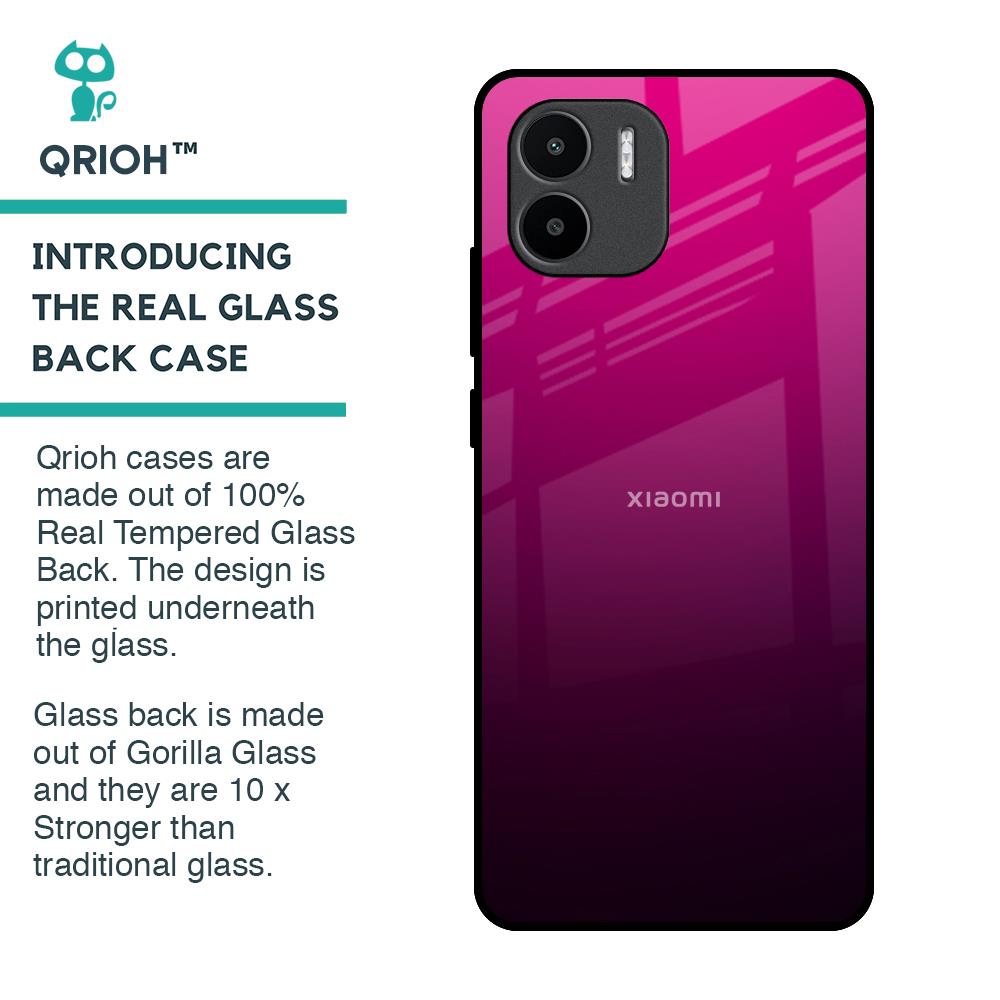 Purple Ombre Pattern Glass Case for Redmi A1