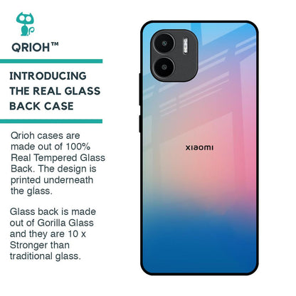 Blue & Pink Ombre Glass case for Redmi A1