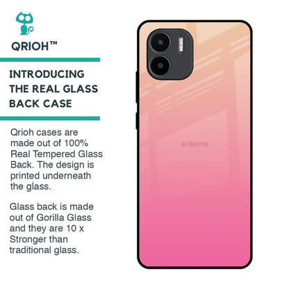 Pastel Pink Gradient Glass Case For Redmi A1