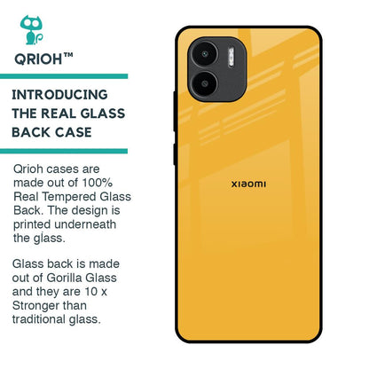 Fluorescent Yellow Glass case for Redmi A1