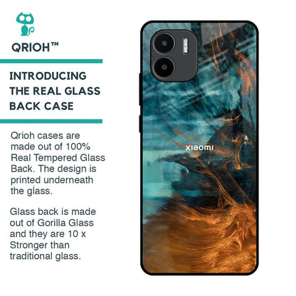 Golden Splash Glass Case for Redmi A1
