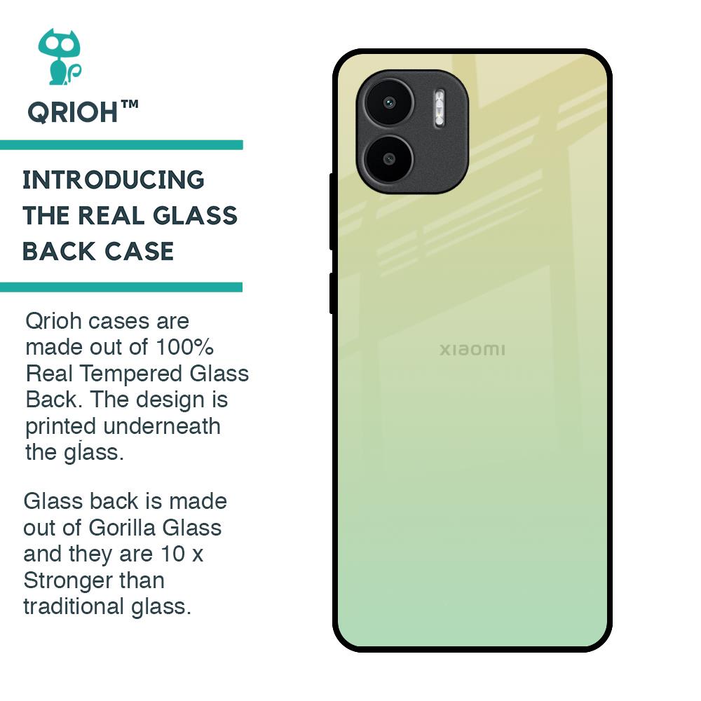 Mint Green Gradient Glass Case for Redmi A1