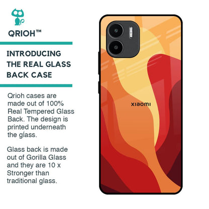 Magma Color Pattern Glass Case for Redmi A1
