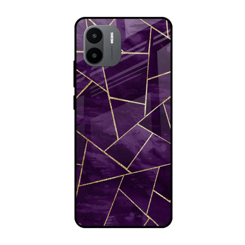 Geometric Purple Redmi A1 Glass Cases & Covers Online
