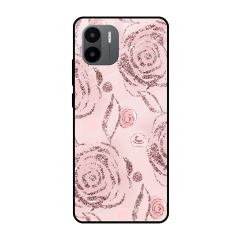 Shimmer Roses Redmi A1 Glass Cases & Covers Online