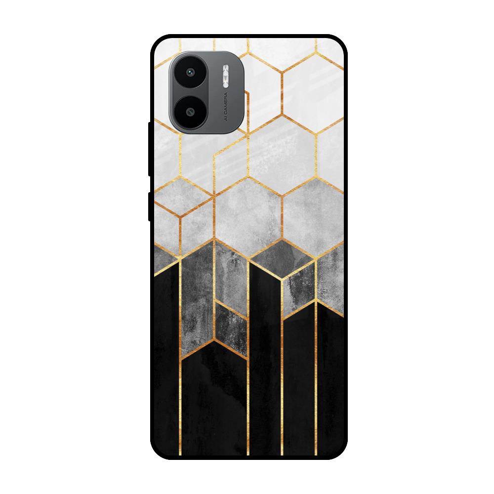 Tricolor Pattern Redmi A1 Glass Cases & Covers Online