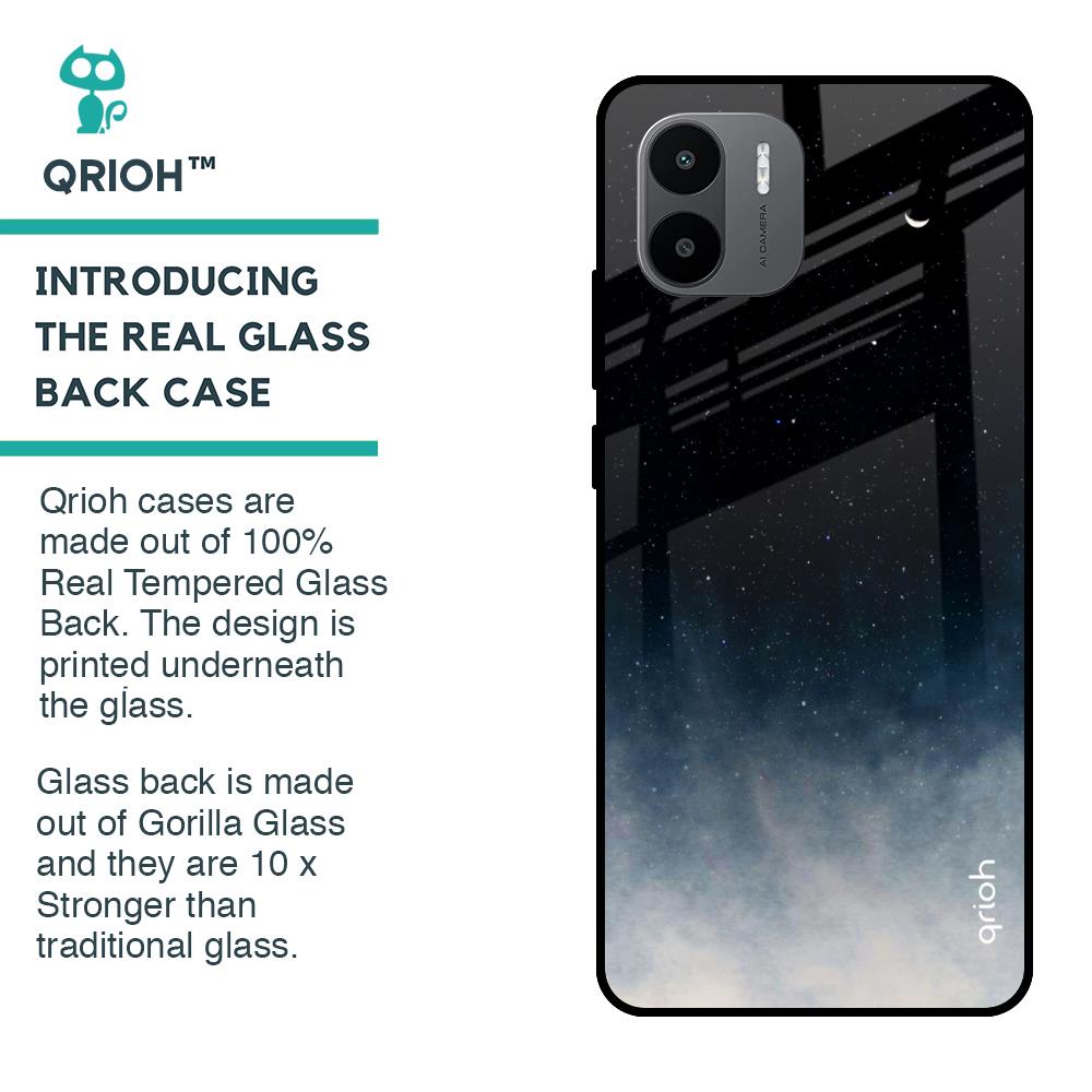 Black Aura Glass Case for Redmi A1
