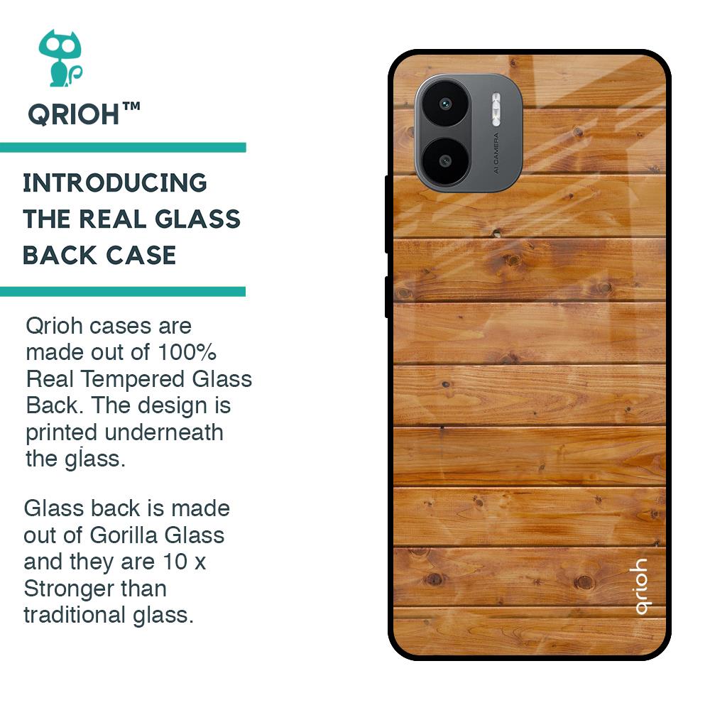 Timberwood Glass Case for Redmi A1