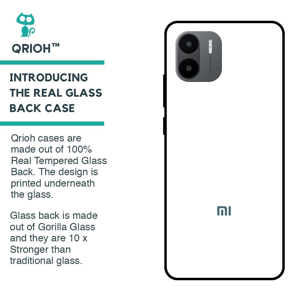 Arctic White Glass Case for Redmi A1