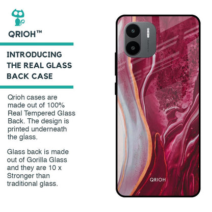 Crimson Ruby Glass Case for Redmi A1