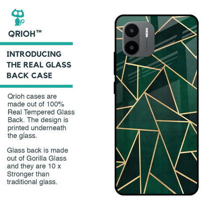 Abstract Green Glass Case For Redmi A1