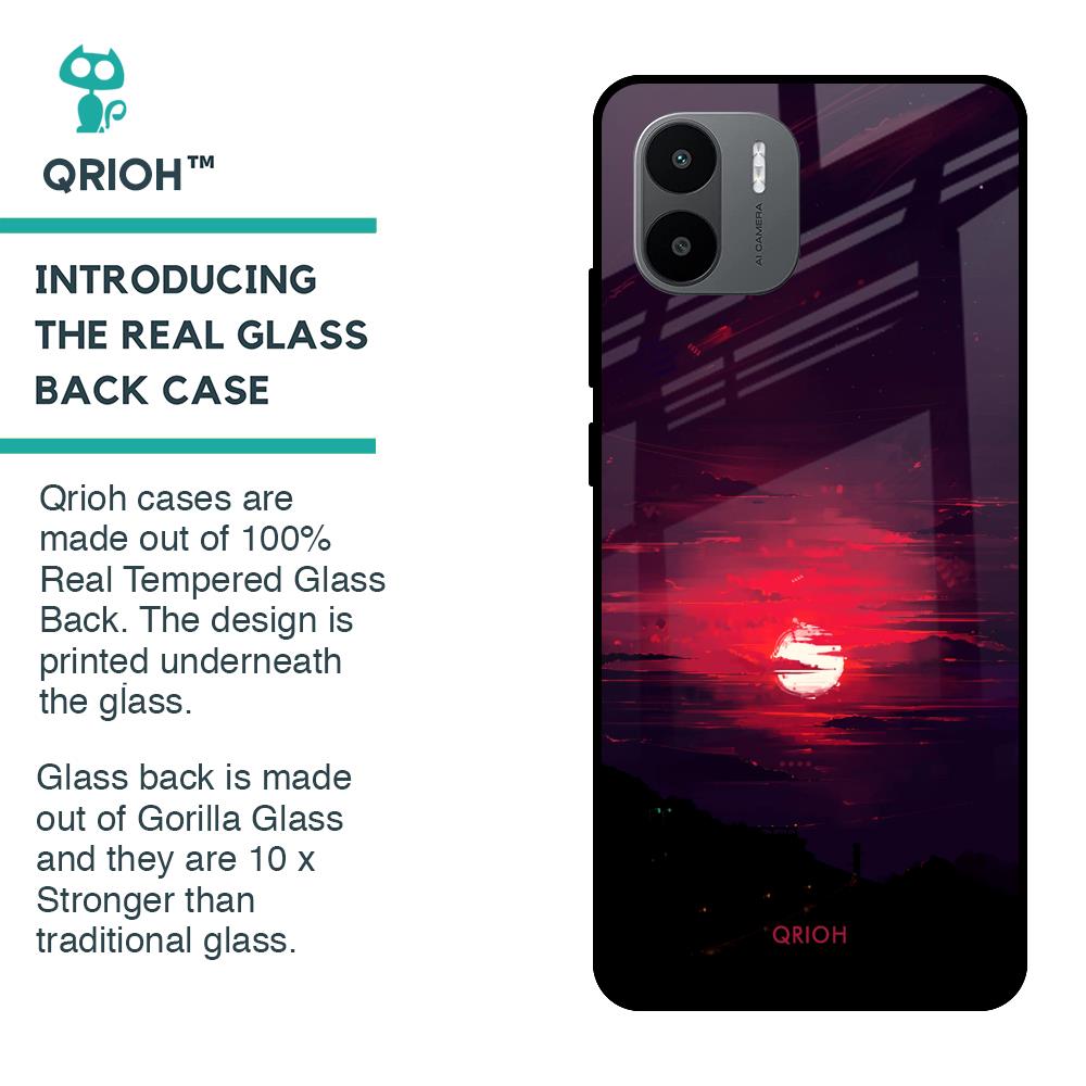 Morning Red Sky Glass Case For Redmi A1