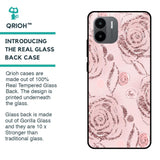 Shimmer Roses Glass case for Redmi A1