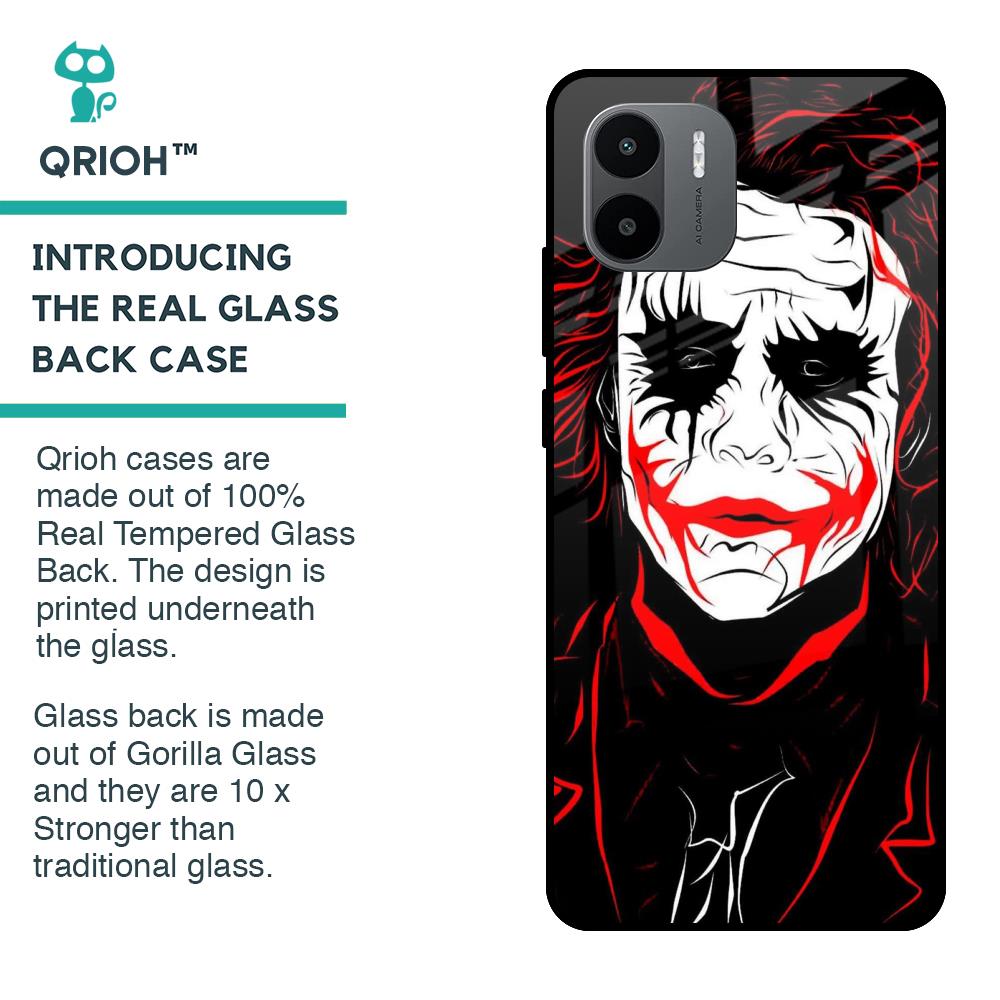 Life In Dark Glass Case For Redmi A1