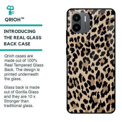 Leopard Seamless Glass Case For Redmi A1
