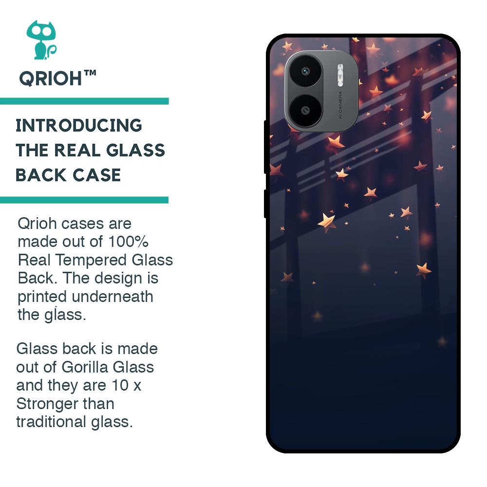 Falling Stars Glass Case For Redmi A1