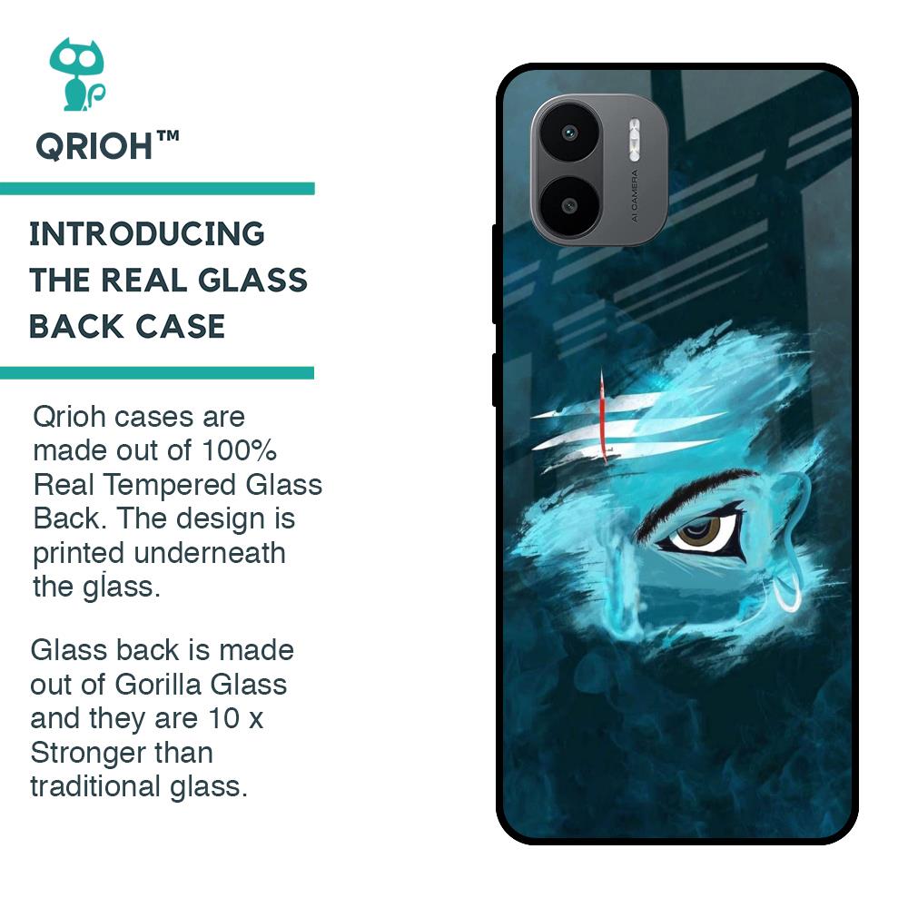 Power Of Trinetra Glass Case For Redmi A1