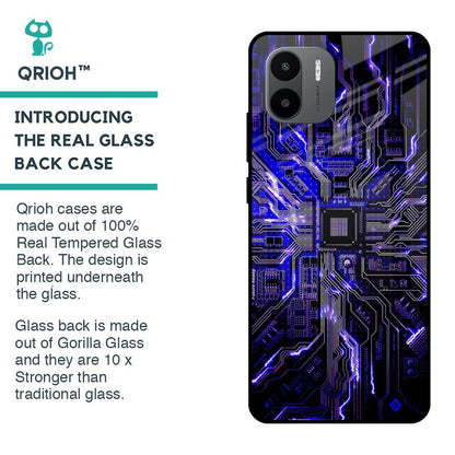 Techno Color Pattern Glass Case For Redmi A1