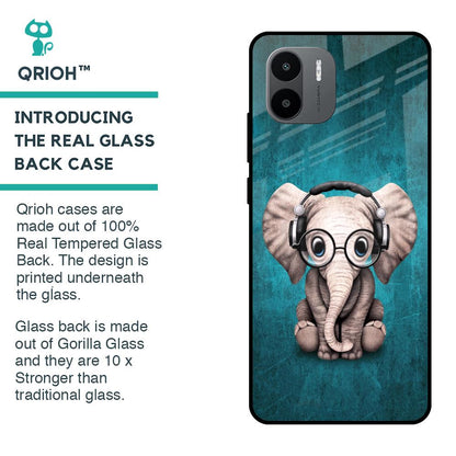 Adorable Baby Elephant Glass Case For Redmi A1