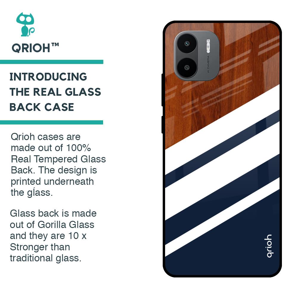 Bold Stripes Glass case for Redmi A1