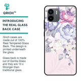 Elegant Floral Glass case for Redmi A1