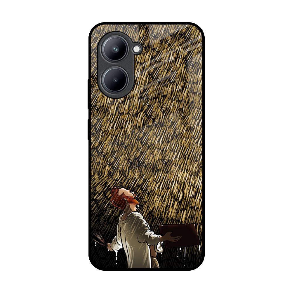 Rain Festival Realme C33 Glass Back Cover Online