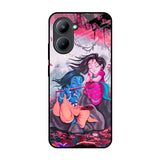 Radha Krishna Art Realme C33 Glass Back Cover Online