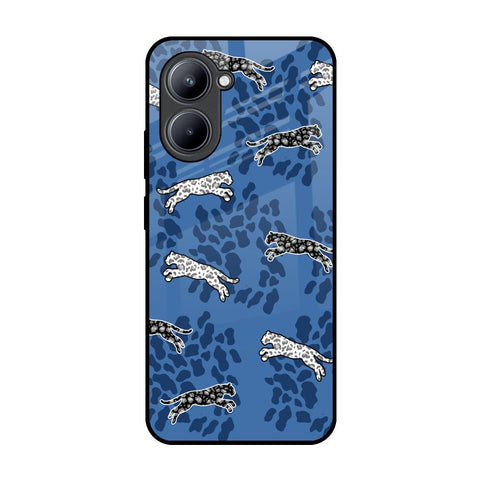 Blue Cheetah Realme C33 Glass Back Cover Online