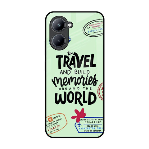 Travel Stamps Realme C33 Glass Back Cover Online