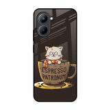 Tea With Kitty Realme C33 Glass Back Cover Online