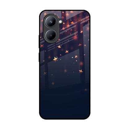 Falling Stars Realme C33 Glass Back Cover Online