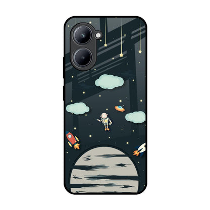 Astronaut Dream Realme C33 Glass Back Cover Online