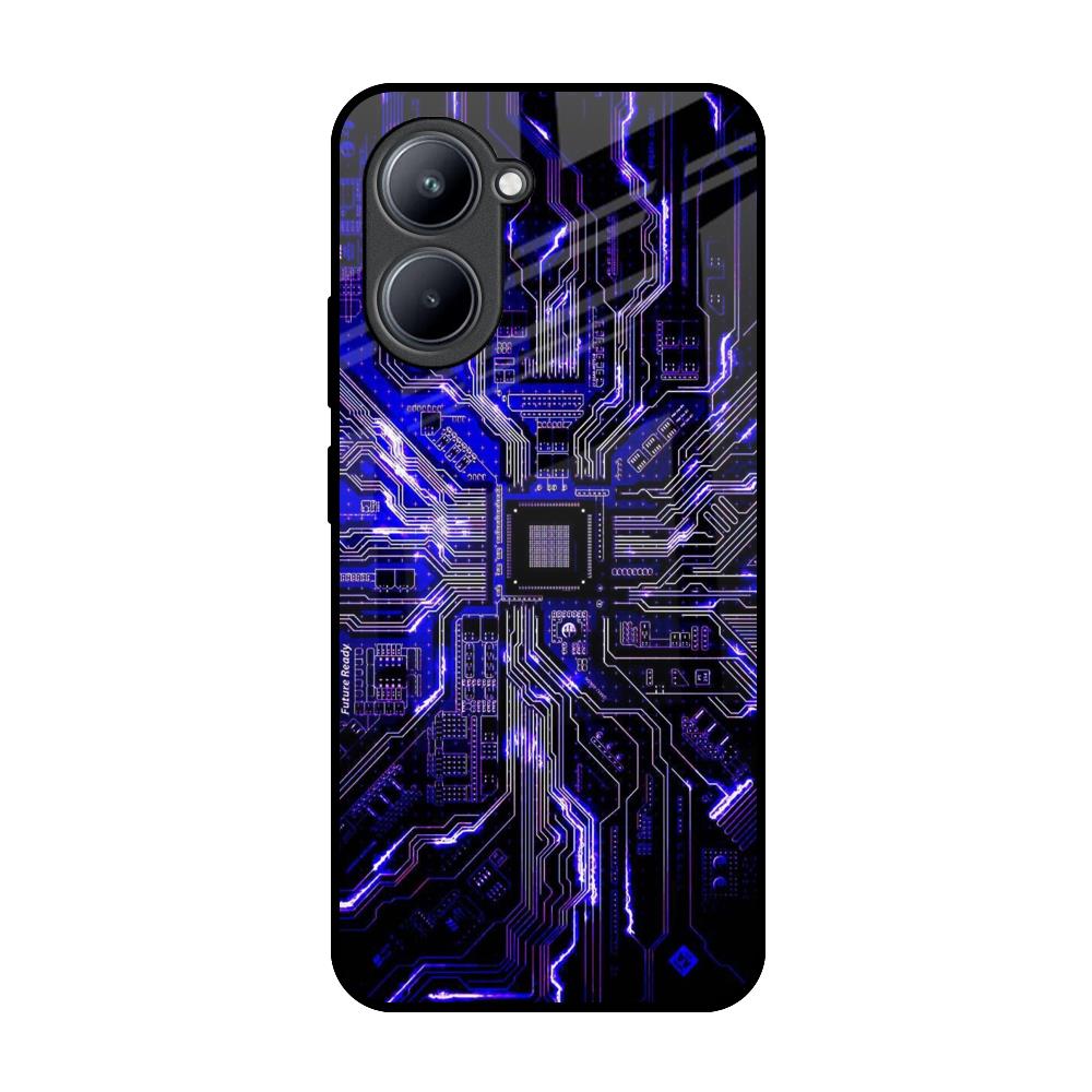 Techno Color Pattern Realme C33 Glass Back Cover Online