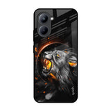 Aggressive Lion Realme C33 Glass Back Cover Online