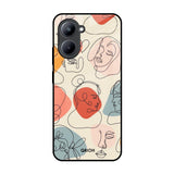 Abstract Faces Realme C33 Glass Back Cover Online