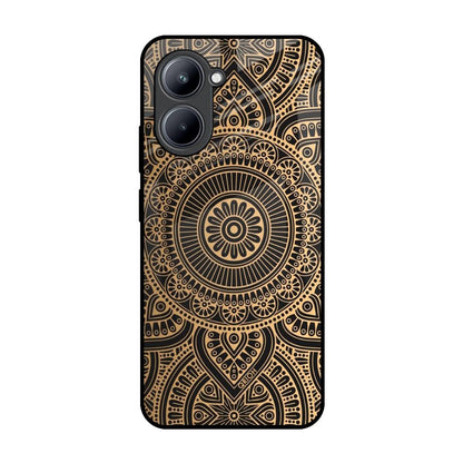 Luxury Mandala Realme C33 Glass Back Cover Online