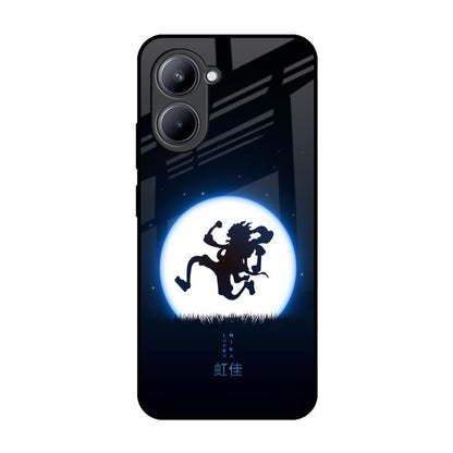 Luffy Nika Realme C33 Glass Back Cover Online