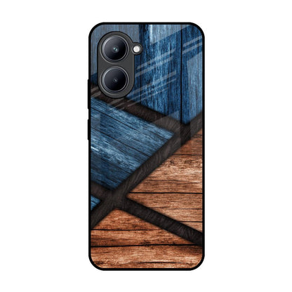 Wooden Tiles Realme C33 Glass Back Cover Online