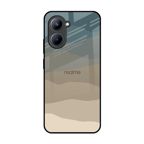 Abstract Mountain Pattern Realme C33 Glass Back Cover Online