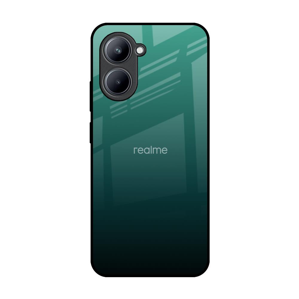 Palm Green Realme C33 Glass Back Cover Online