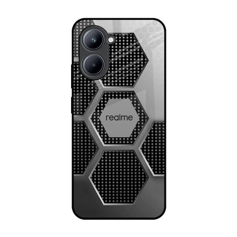 Hexagon Style Realme C33 Glass Back Cover Online