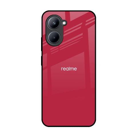 Solo Maroon Realme C33 Glass Back Cover Online