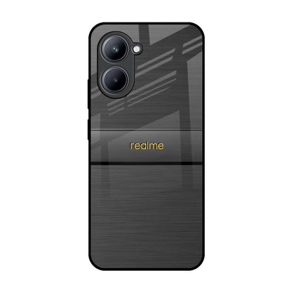 Grey Metallic Glass Realme C33 Glass Back Cover Online